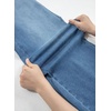 image:imageAstylish Womens Wide Leg High Waisted Denim Pants  Front PocketsStraight LegStyleRetro DenimWith StitchingWild Wind