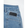 image:imageAstylish Womens Wide Leg High Waisted Denim Pants  Front PocketsStraight LegStyleRetro DenimWith StitchingWild Wind