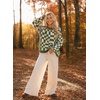 image:imageAstylish Women 2026 Checkered Oversized Business Casual Pullover Sweater  Long Sleeve Plaid Soft Knit Crewneck Fall Fashion Business Casual TopsGreen