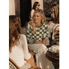 image:imageAstylish Women 2026 Checkered Oversized Business Casual Pullover Sweater  Long Sleeve Plaid Soft Knit Crewneck Fall Fashion Business Casual TopsGreen