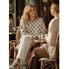 image:imageAstylish Women 2026 Checkered Oversized Business Casual Pullover Sweater  Long Sleeve Plaid Soft Knit Crewneck Fall Fashion Business Casual TopsKhaki
