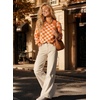 image:imageAstylish Women 2026 Checkered Oversized Business Casual Pullover Sweater  Long Sleeve Plaid Soft Knit Crewneck Fall Fashion Business Casual TopsOrange