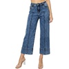 image:imageAstylish Women 2026 Wide Leg Jeans High Waisted Cropped Ankle Denim Pants  with Vertical Seams Stretchy Breathable CasualAshleigh Blue