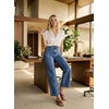 image:imageAstylish Women 2026 Wide Leg Jeans High Waisted Cropped Ankle Denim Pants  with Vertical Seams Stretchy Breathable CasualAshleigh Blue