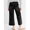 image:imageAstylish Women 2026 Wide Leg Jeans High Waisted Cropped Ankle Denim Pants  with Vertical Seams Stretchy Breathable CasualBlack