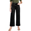 image:imageAstylish Women 2026 Wide Leg Jeans High Waisted Cropped Ankle Denim Pants  with Vertical Seams Stretchy Breathable CasualBlack