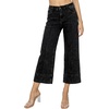 image:imageAstylish Women 2026 Wide Leg Jeans High Waisted Cropped Ankle Denim Pants  with Vertical Seams Stretchy Breathable CasualBlack