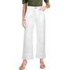 image:imageAstylish Women 2026 Wide Leg Jeans High Waisted Cropped Ankle Denim Pants  with Vertical Seams Stretchy Breathable CasualWhite