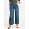 image:imageAstylish Women 2026 Wide Leg Jeans High Waisted Cropped Ankle Denim Pants  with Vertical Seams Stretchy Breathable CasualY Beau Blue