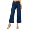 image:imageAstylish Women 2026 Wide Leg Jeans High Waisted Cropped Ankle Denim Pants  with Vertical Seams Stretchy Breathable CasualY Dusk Blue