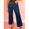 image:imageAstylish Women 2026 Wide Leg Jeans High Waisted Cropped Ankle Denim Pants  with Vertical Seams Stretchy Breathable CasualY Dusk Blue