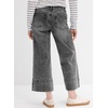 image:imageAstylish Women 2026 Wide Leg Jeans High Waisted Cropped Ankle Denim Pants  with Vertical Seams Stretchy Breathable CasualY Gray