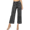image:imageAstylish Women 2026 Wide Leg Jeans High Waisted Cropped Ankle Denim Pants  with Vertical Seams Stretchy Breathable CasualY Gray