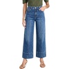 image:imageAstylish Women 2026 Wide Leg Jeans High Waisted Cropped Ankle Denim Pants  with Vertical Seams Stretchy Breathable CasualY Mist Blue