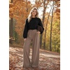 image:imageAstylish Womens 2026 Open Back Bow Pullover Sweaters Fall Fashion Outfits  Ballon Long Sleeve Soft Knit Cute Loose Fit Business Casual TopsBlack