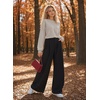 image:imageAstylish Womens 2026 Open Back Bow Pullover Sweaters Fall Fashion Outfits  Ballon Long Sleeve Soft Knit Cute Loose Fit Business Casual TopsGray