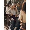 image:imageAstylish Womens 2026 Open Back Bow Pullover Sweaters Fall Fashion Outfits  Ballon Long Sleeve Soft Knit Cute Loose Fit Business Casual TopsGray