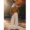 image:imageAstylish Womens 2026 Open Back Bow Pullover Sweaters Fall Fashion Outfits  Ballon Long Sleeve Soft Knit Cute Loose Fit Business Casual TopsMustard