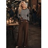 image:imageAstylish Womens 2026 Striped Long Sleeve Blouses Oversized Fall Fashion  Outfits Soft Waffle Knit Cute Patchwork Design Comfort Thumbhole Cuffs Crewneck Business Casual OutfitsBlack Stripe