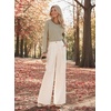 image:imageAstylish Womens 2026 Striped Long Sleeve Blouses Oversized Fall Fashion  Outfits Soft Waffle Knit Cute Patchwork Design Comfort Thumbhole Cuffs Crewneck Business Casual OutfitsKhaki Brown Stripe