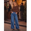 image:imageAstylish Womens 2026 Wide Leg Jeans Casual Denim Pants  Relaxed Fit High WaistedBeau Blue