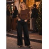 image:imageAstylish Womens 2026 Wide Leg Jeans Casual Denim Pants  Relaxed Fit High WaistedBlack