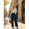 image:imageAstylish Womens 2026 Wide Leg Jeans Casual Denim Pants  Relaxed Fit High WaistedBluing