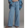 image:imageAstylish Womens 2026 Wide Leg Jeans Casual Denim Pants  Relaxed Fit High WaistedLight Blue