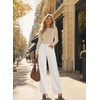 image:imageAstylish Womens 2026 Wide Leg Jeans Casual Denim Pants  Relaxed Fit High WaistedWhite