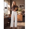 image:imageAstylish Womens 2026 Wide Leg Jeans Casual Denim Pants  Relaxed Fit High WaistedWhite