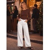 image:imageAstylish Womens 2026 Wide Leg Jeans Casual Denim Pants  Relaxed Fit High WaistedWhite