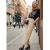 image:imageAstylish Womens Casual Elastic High Waisted Boho Harem Pants  Baggy Balloon PantsBarrel Pants with PocketsComfortableLoungeYogaTravelVacation OutfitsLightweight Beach PantsOatmeal