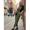 image:imageAstylish Womens Casual Elastic High Waisted Boho Harem Pants  Baggy Balloon PantsBarrel Pants with PocketsComfortableLoungeYogaTravelVacation OutfitsLightweight Beach PantsBlackish Green