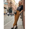 image:imageAstylish Womens Casual Elastic High Waisted Boho Harem Pants  Baggy Balloon PantsBarrel Pants with PocketsComfortableLoungeYogaTravelVacation OutfitsLightweight Beach PantsMustard