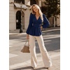 image:imageAstylish Womens Dressy Wrap V Neck Cinched Waist Going Out Peplum Tops  Puff Long SleeveBusiness CasualElegantDate Night OutfitRuched Ruffle ShirtsTrendy Smocked Blouses2026 Cute Fall TopsBluing