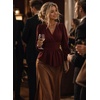 image:imageAstylish Womens Dressy Wrap V Neck Cinched Waist Going Out Peplum Tops  Puff Long SleeveBusiness CasualElegantDate Night OutfitRuched Ruffle ShirtsTrendy Smocked Blouses2026 Cute Fall TopsBurgundy