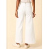 image:imageAstylish Womens High Waisted Jeans Stretchy Wide Straight Leg Loose Trendy Scalloped Hem Denim PantsWhite