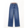 image:imageAstylish Womens High Waisted Wide Leg Straight Jeans  Straight Leg Jean Baggy Trendy Denim Pants Slanted PocketsAshleigh Blue