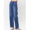 image:imageAstylish Womens High Waisted Wide Leg Straight Jeans  Straight Leg Jean Baggy Trendy Denim Pants Slanted PocketsAshleigh Blue