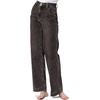 image:imageAstylish Womens High Waisted Wide Leg Straight Jeans  Straight Leg Jean Baggy Trendy Denim Pants Slanted PocketsDark Grey