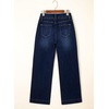 image:imageAstylish Womens High Waisted Wide Leg Straight Jeans  Straight Leg Jean Baggy Trendy Denim Pants Slanted PocketsDirty Blue