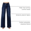 image:imageAstylish Womens High Waisted Wide Leg Straight Jeans  Straight Leg Jean Baggy Trendy Denim Pants Slanted PocketsDirty Blue