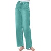 image:imageAstylish Womens High Waisted Wide Leg Straight Jeans  Straight Leg Jean Baggy Trendy Denim Pants Slanted PocketsGrass Green