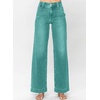 image:imageAstylish Womens High Waisted Wide Leg Straight Jeans  Straight Leg Jean Baggy Trendy Denim Pants Slanted PocketsGrass Green