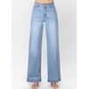 image:imageAstylish Womens High Waisted Wide Leg Straight Jeans  Straight Leg Jean Baggy Trendy Denim Pants Slanted PocketsIceland Blue