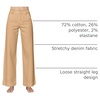 image:imageAstylish Womens High Waisted Wide Leg Straight Jeans  Straight Leg Jean Baggy Trendy Denim Pants Slanted PocketsKhaki