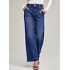 image:imageAstylish Womens High Waisted Wide Leg Straight Jeans  Straight Leg Jean Baggy Trendy Denim Pants Slanted PocketsSail Blue