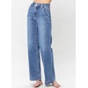 image:imageAstylish Womens High Waisted Wide Leg Straight Jeans  Straight Leg Jean Baggy Trendy Denim Pants Slanted PocketsSky Blue