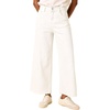 image:imageAstylish Womens High Waisted Jeans Stretchy Wide Straight Leg Loose Trendy Scalloped Hem Denim PantsWhite