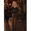 image:imageAstylish Women 2026 Knit Chevron Striped Cardigan Sweaters  Fall Outfits Open Front Long Sleeve Business Casual Button DownBlack Brown